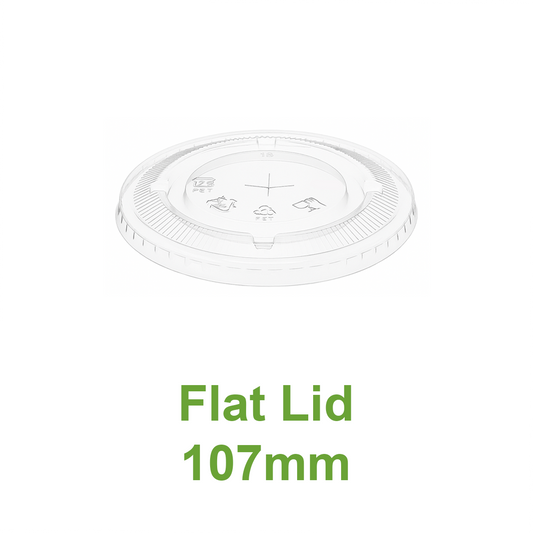 107mm flat PET lid for cold drink cups