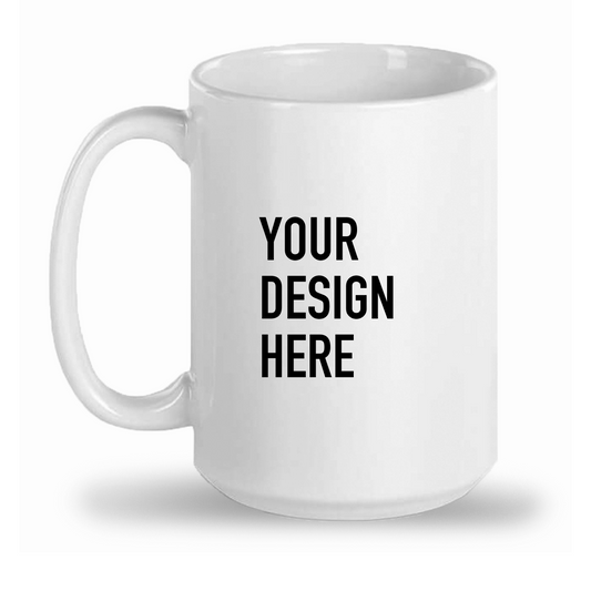 Custom printed 15oz ceramic mug