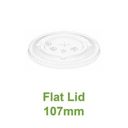 107mm flat PET lid for cold drink cups