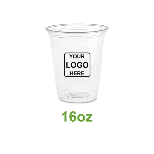 Custom printed 16oz PET cold drink cup