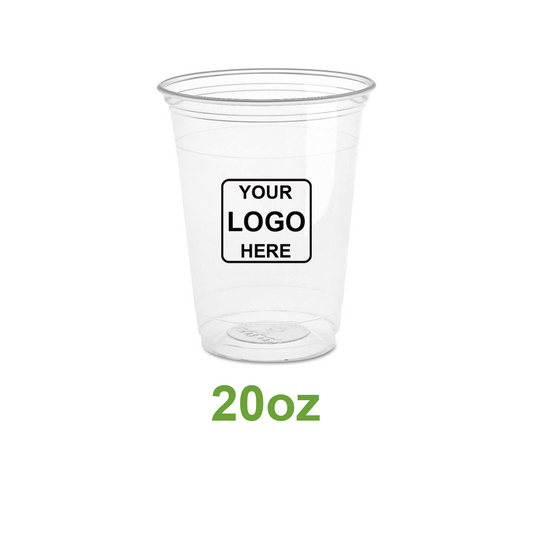 Custom printed 20oz PET cold drink cup