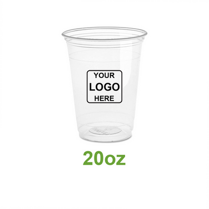 Custom printed 20oz PET cold drink cup
