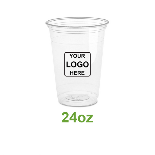 Custom printed 24oz PET cold drink cup
