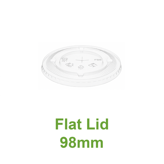 98mm flat PET lid for cold drink cups