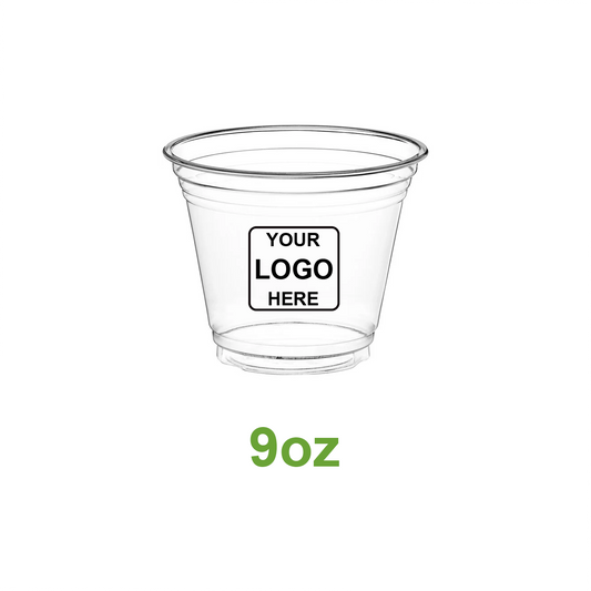 Custom printed 9oz PET cold drink cup