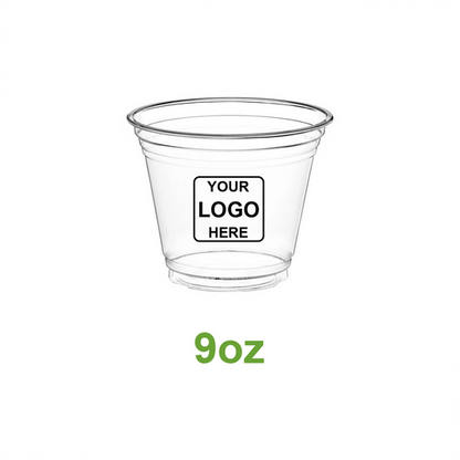 Custom printed 9oz PET cold drink cup