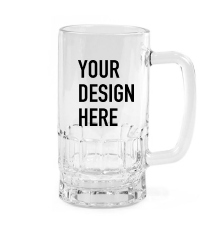 Custom printed 18oz clear beer mug