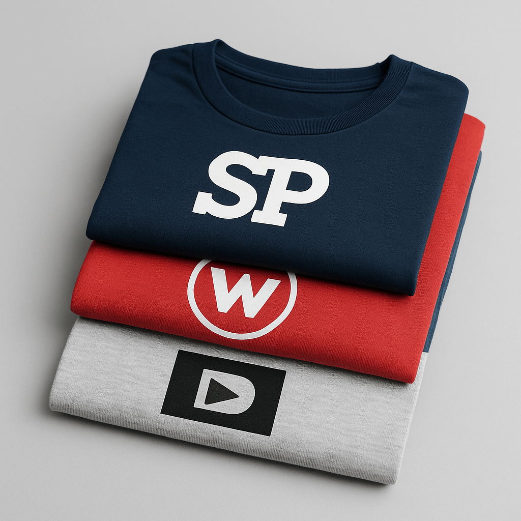 Custom apparel printing in Toronto with branded t shirts and merchandise