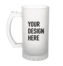 Custom printed 16oz frosted beer mug